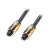 Lindy 0.5m TosLink audio cable Black, Gold