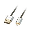 Lindy 2m CROMO Slim High Speed HDMI to Micro HDMI Cable with Ethernet