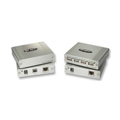 Lindy USB 2.0 Extension - 4 Port CAT5 USB 2.0 Extender Hub (up to 150m)