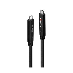 Lindy 10m USB 3.2 Gen 1 and DP 1.4 Type C Hybrid Cable