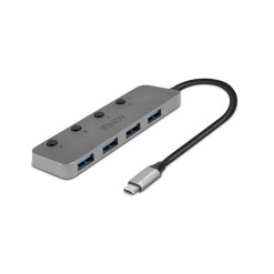 Lindy 4 Port USB 3.2 Type C Hub with On/Off Switches