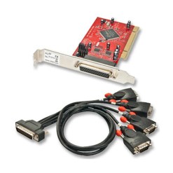 Lindy 4-Port PCI Serial Card interface cards/adapter