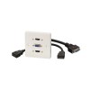Lindy Dual HDMI and VGA Faceplate with 10cm trailing leads