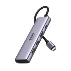 Ugreen 6-in-1 USB-C Hub USB Type-C Silver