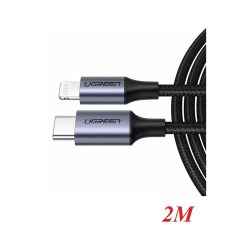 Ugreen 60761 mobile phone cable Black 2 m USB C Lightning