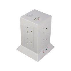 Lindy 73060 power extension 1.5 m 8 AC outlet(s) Indoor White