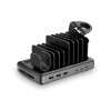 Lindy 73436 charging station organizer Freestanding Aluminium, Plastic Black, Grey