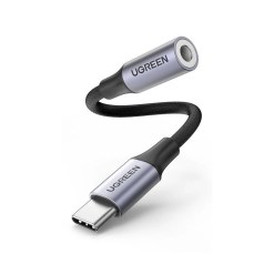 Ugreen 80154 mobile phone cable Black, Grey USB C 3.5mm