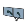 Fellowes Platinum Series Dual Monitor Arm - Monitor Mount for Two 8KG 40 Inch Screens - Adjustable Dual Monitor Desk Mount - Tilt 45° Pan 180° Swivel 360° Rotation 360°, VESA 75 x 75/100 x 100 - Black