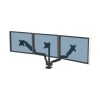 Fellowes Platinum Series Triple Monitor Arm - Monitor Mount for Three 7KG 27 Inch Screens - Adjustable Triple Monitor Desk Mount - Tilt 45° Pan 180° Swivel 360° Rotation 360°, VESA 75 x 75/100 x 100 - Black