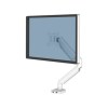 Fellowes Platinum Series Monitor Arm - Monitor Mount for 8KG 40 Inch Screens - Adjustable Monitor Desk Mount - Tilt 45° Pan 180° Swivel 360° Rotation 360°, VESA 75 x 75/100 x 100 - White
