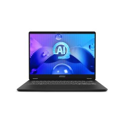 MSI Prestige 14 AI Evo Intel Core Ultra 7 155H Laptop 35.6 cm (14") Full HD+ 16 GB DDR5-SDRAM 1 TB SSD Wi-Fi 7 (802.11be) Windows 11 Pro Grey
