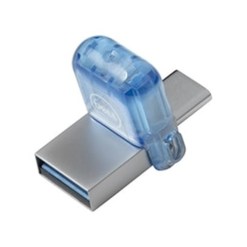 DELL AB135396 USB flash drive 128 GB USB Type-A / USB Type-C 3.2 Gen 1 (3.1 Gen 1) Blue, Silver