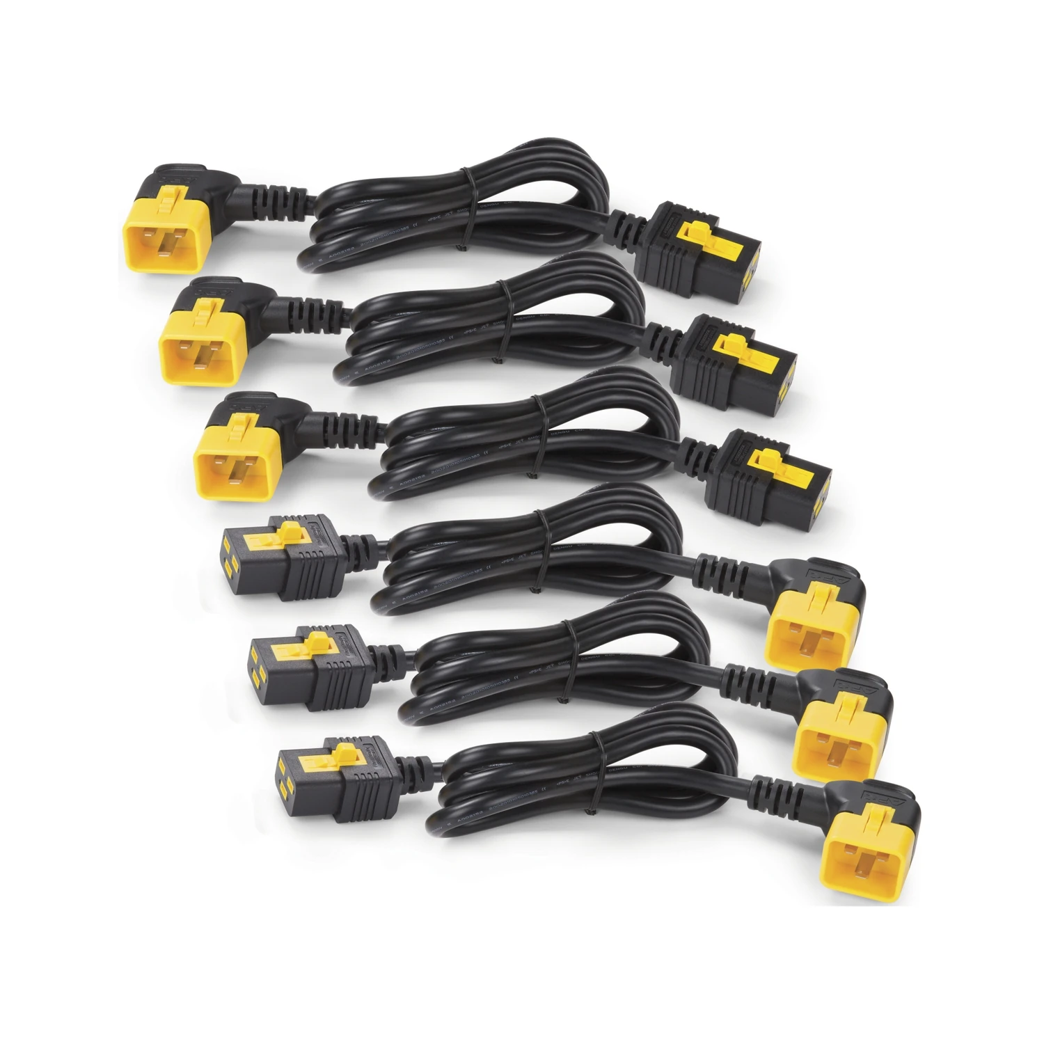 APC Power Cord Kit (6 ea), Locking, C19 to C20 (90 Degree), 1.8m