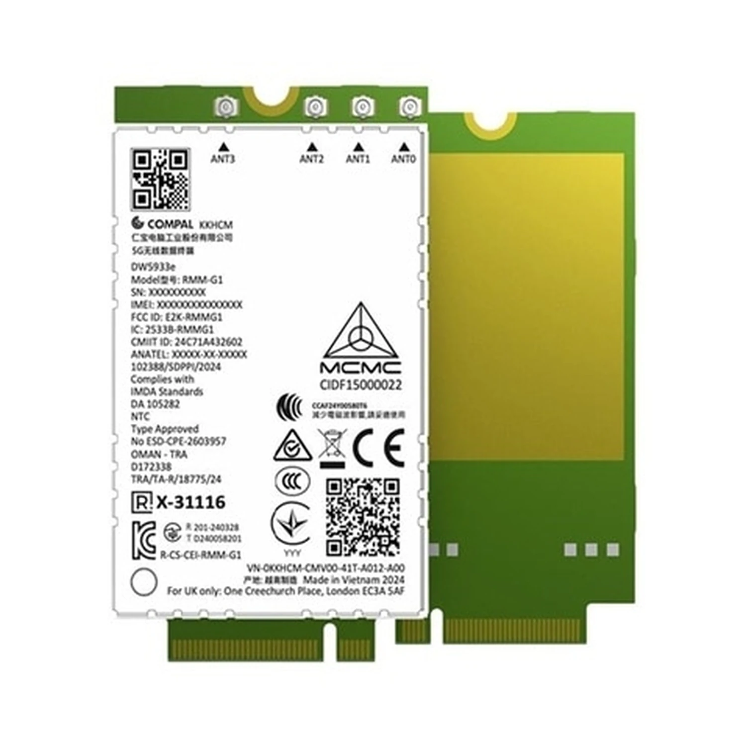 DELL DW5933E Internal WWAN 4670 Mbit/s
