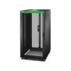 APC Easy Rack, 24U, Black, With Roof, Castors, Feet, 4 Brackets, and Side Panels, No Bottom, 1198H x 600W x 800D mm