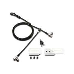 Kensington Universal 3-in-1 Keyed Cable Lock with Twin Lockheads - Master Keyed