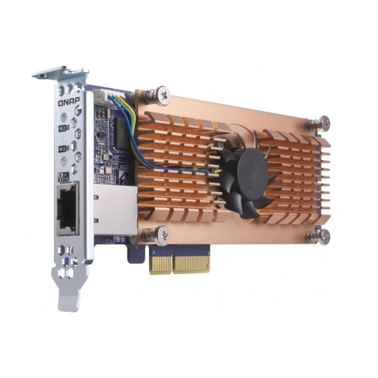 QNAP QM2-2P10G1T interface cards/adapter Internal PCIe, RJ-45