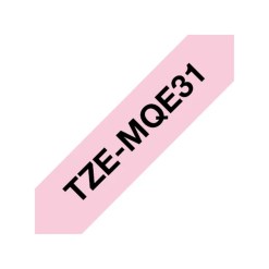 Brother TZEMQE31 label-making tape Black on pink TZe
