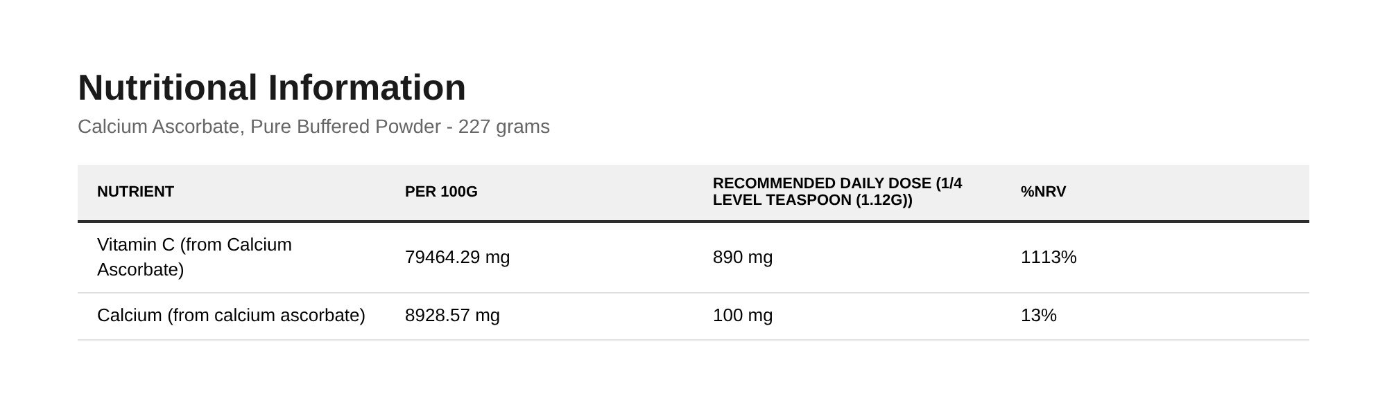 NOW Foods Calcium Ascorbate, Pure Buffered Powder - 227 grams - image 2