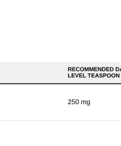 Nutrition table for Magnesium Bisglycinate Powder - 227 grams