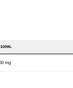 Nutrition table for Elderberry, Liquid - 237 ml.