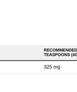 Nutrition table for Natural Calm, Raspberry Lemon - 453 grams