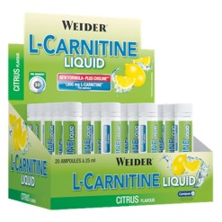 Weider L-Carnitine Liquid, Citrus - 20 x 25 ml.