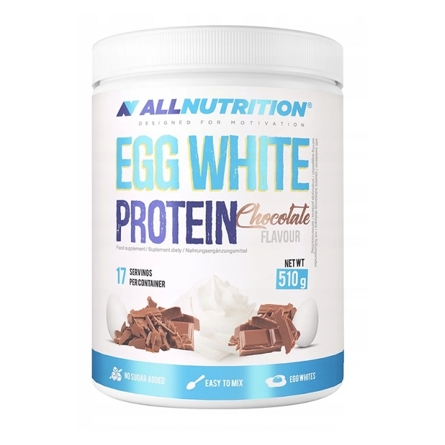 Allnutrition Egg White Protein, Chocolate - 510 grams