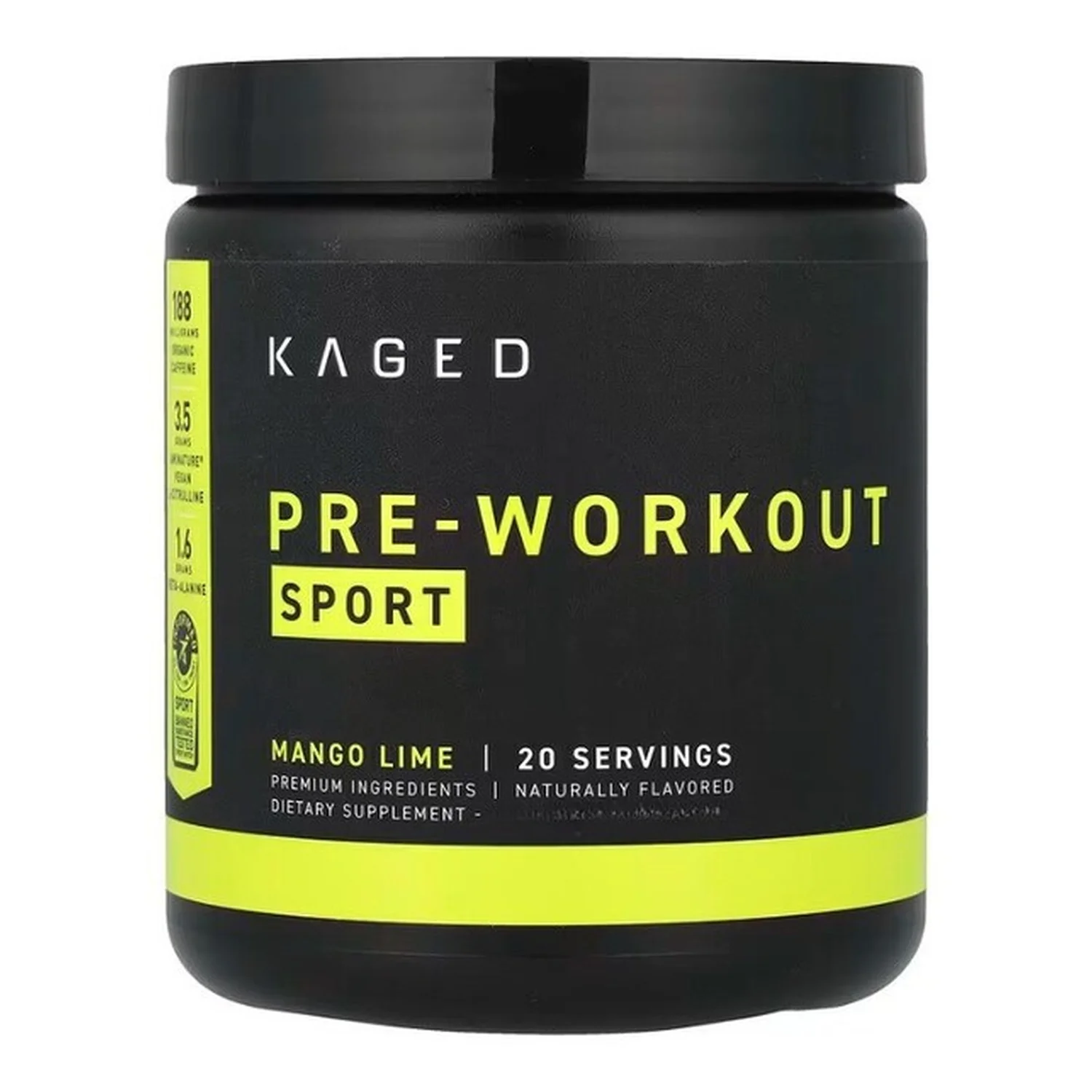 Kaged Muscle Pre-Workout Sport, Mango Lime - 259 grams