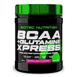 SciTec BCAA + Glutamine XPress, Bubble Gum - 300 grams