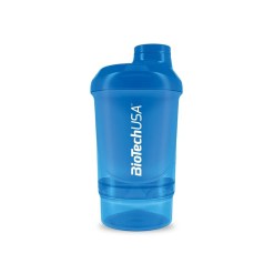 BioTechUSA Wave+ Shaker, Blue - 300 ml. (+ 150 ml.)