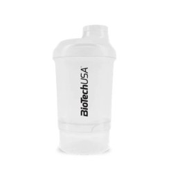BioTechUSA Wave+ Shaker, Transparent - 300 ml. (+ 150 ml.)