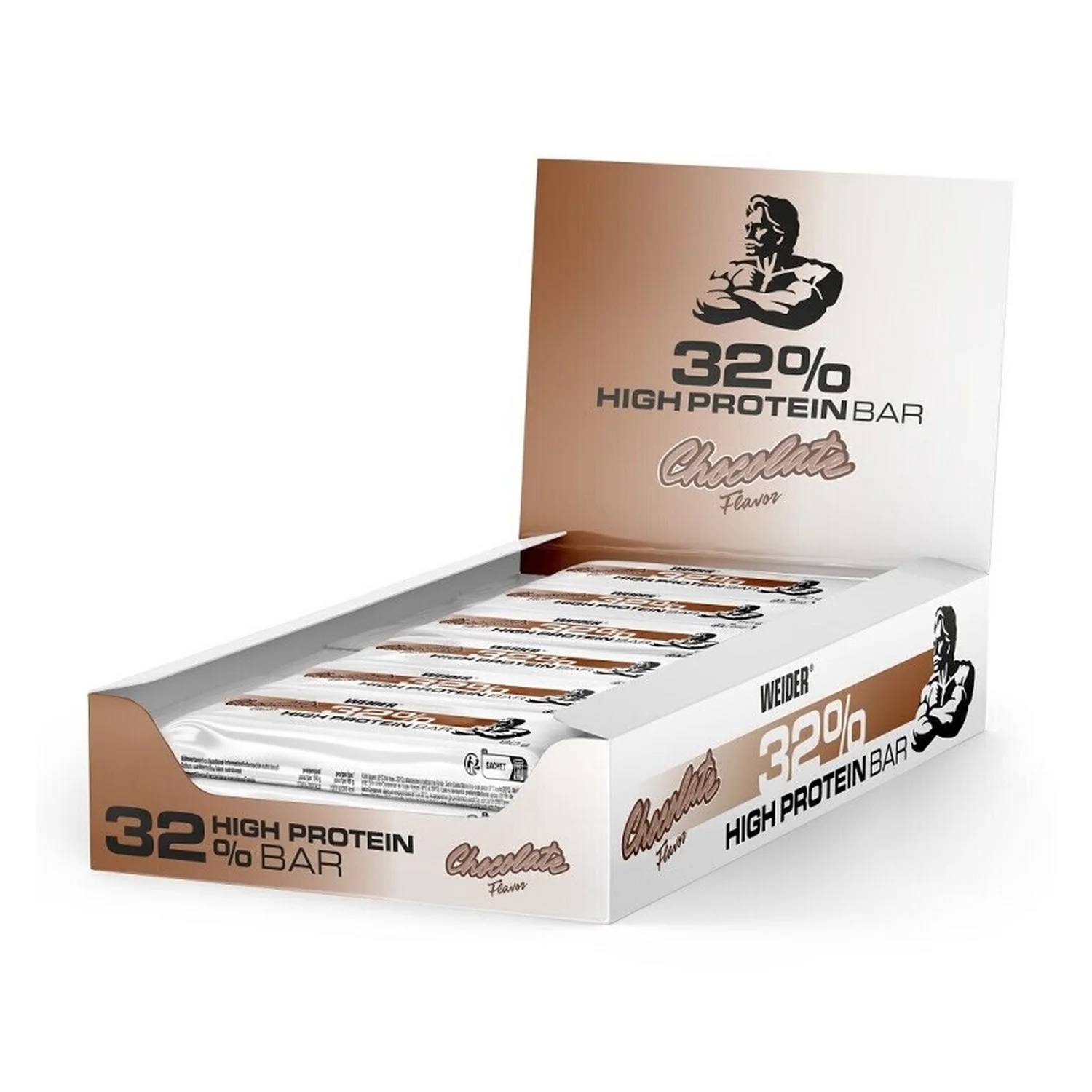 Weider 32% High Protein Bar, Chocolate - 12 x 60g
