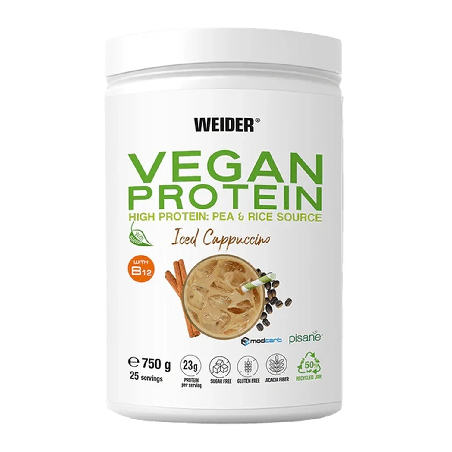 Weider Vegan Protein, Iced Cappuccino - 750 grams