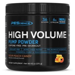 PEScience High Volume (New Formula), Sour Peach Candy - 270 grams
