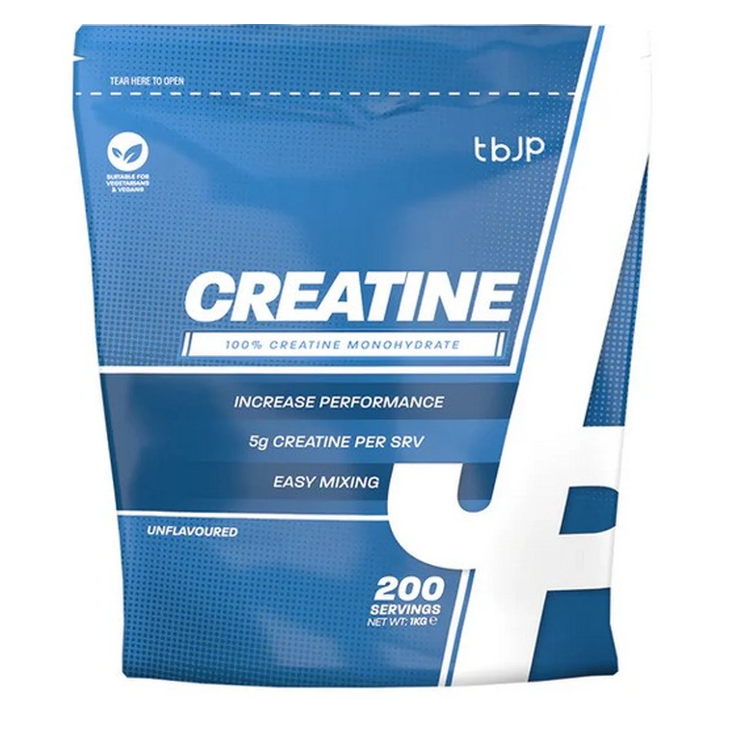 Trained by JP Creatine, Unflavoured (Bag) - 1000 grams