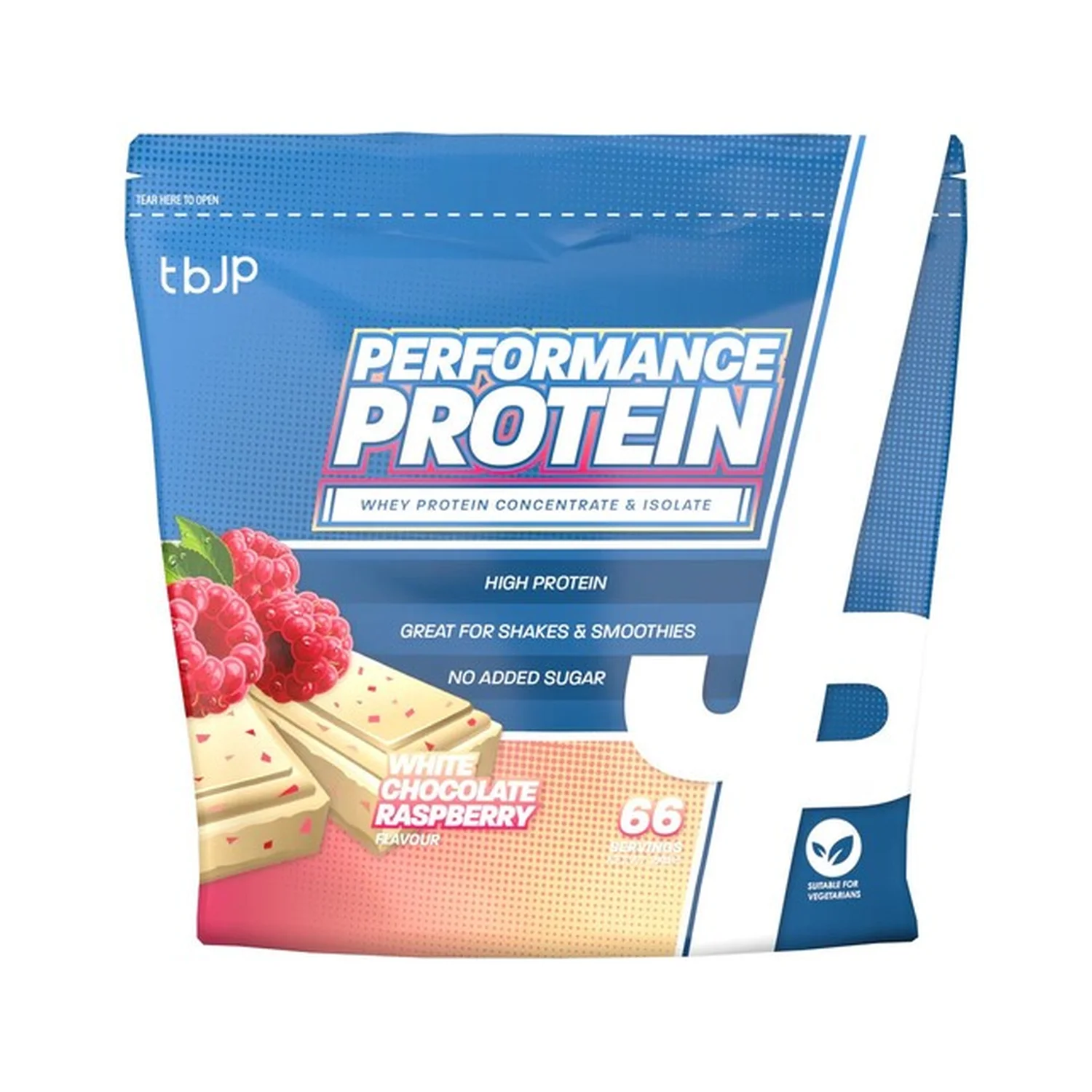 Trained by JP Performance Protein, White Chocolate Raspberry - 2000 grams