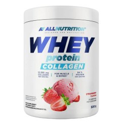 Allnutrition Whey Protein Collagen, Strawberry - 500 grams