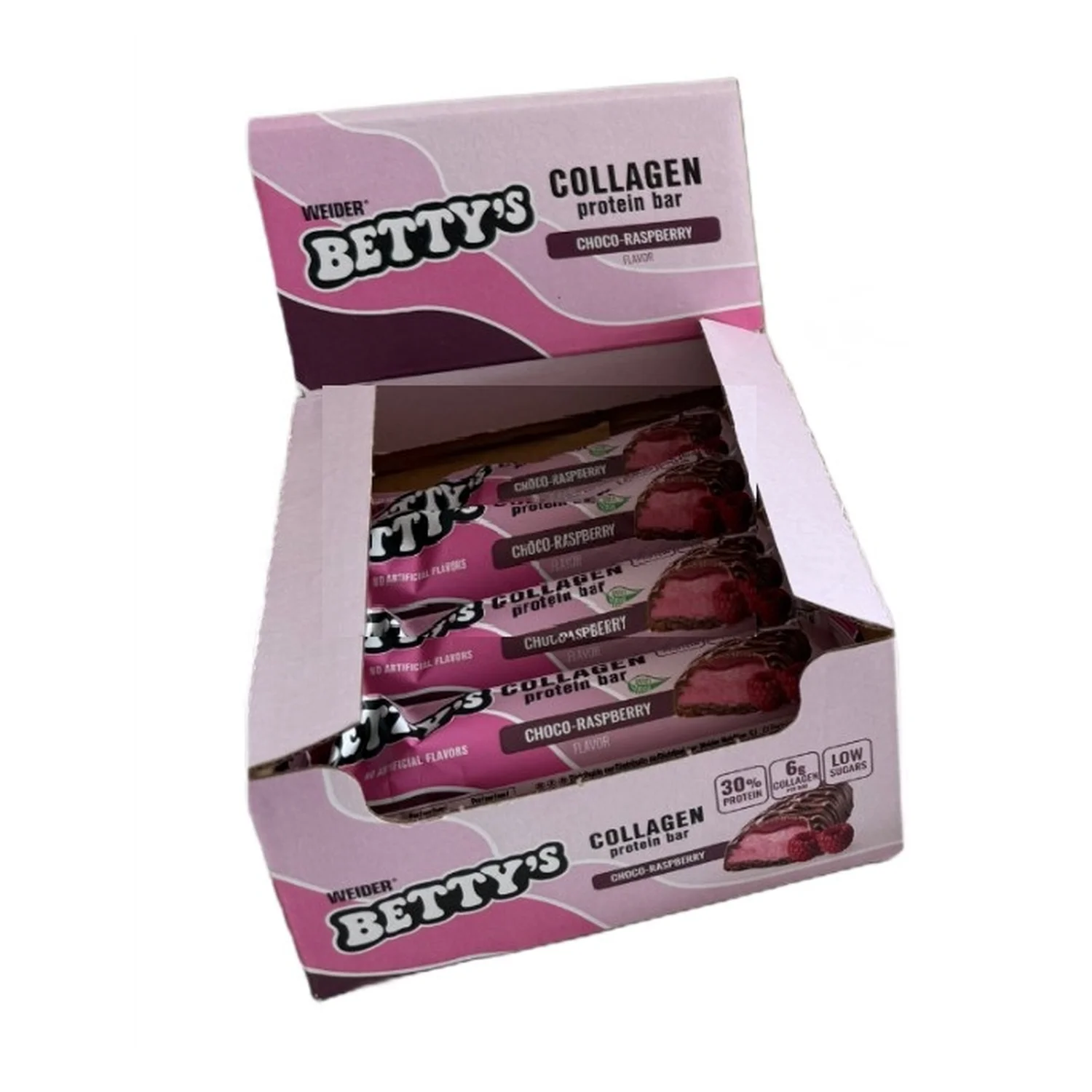 Weider Betty's Collagen Protein Bar, Choco-Raspberry - 12 x 50g