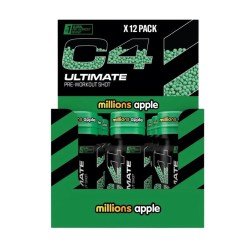 Cellucor C4 Ultimate Pre-Workout Shot, Millions Apple - 12 x 60 ml.