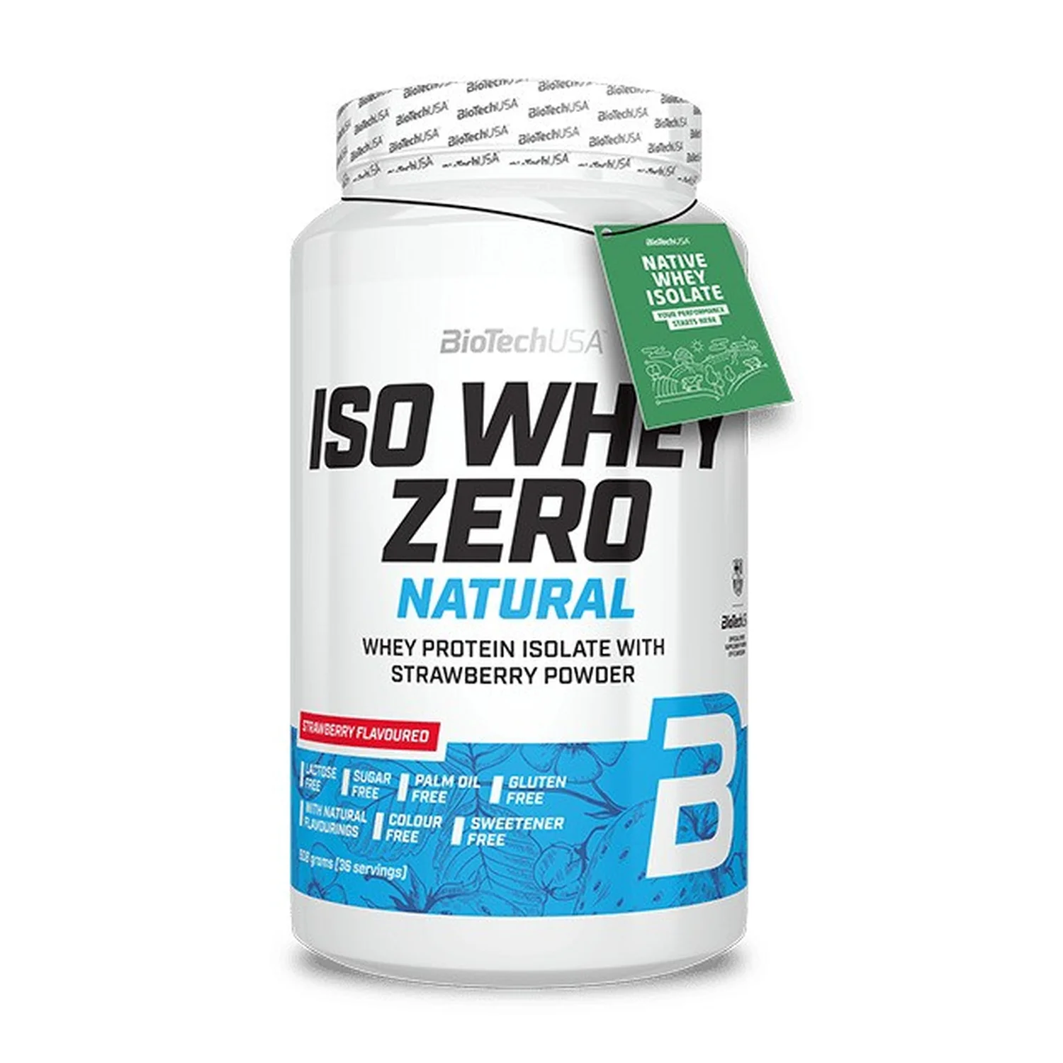 BioTechUSA Iso Whey Zero Natural, Strawberry - 908 grams