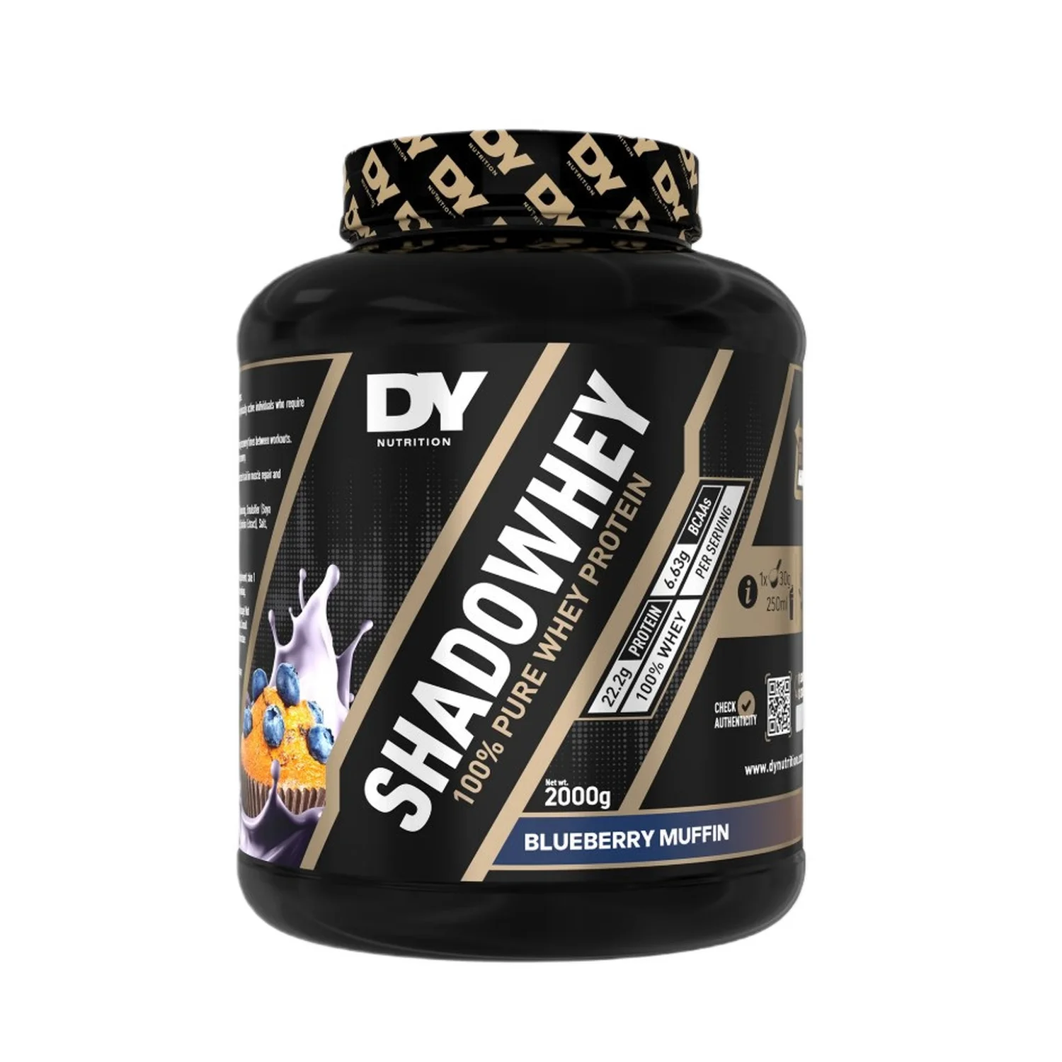 Dorian Yates ShadoWhey 100% Pure Whey Protein, Blueberry Muffin - 2000 grams