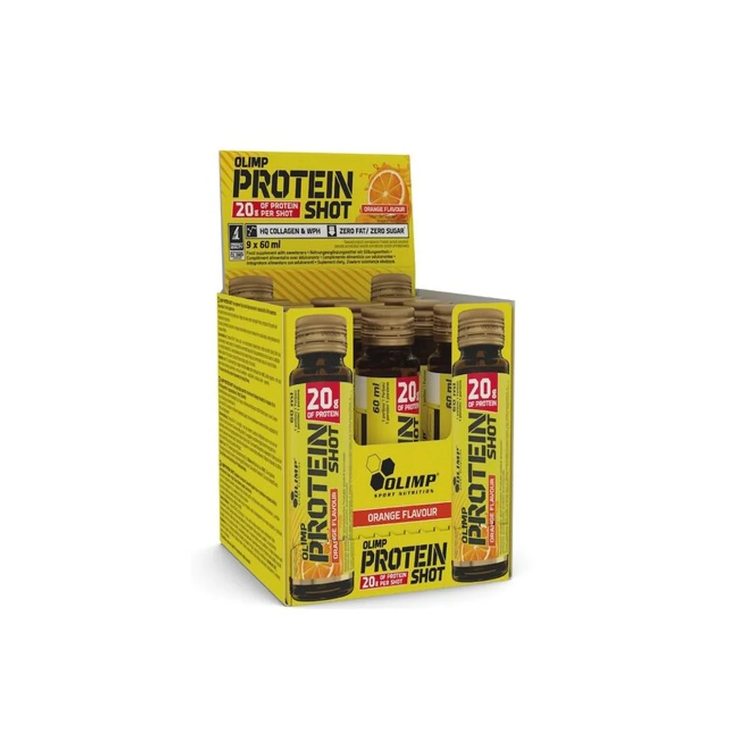 Olimp Nutrition Protein Shot, Orange - 9 x 60 ml.