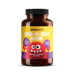 BioTechUSA One-A-Day Kids, Strawberry Raspberry - 90 chewing tabs