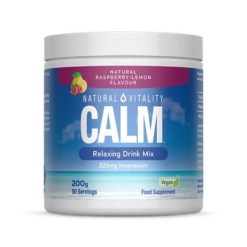 Natural Vitality Calm Relaxing Drink Mix, Natural Raspberry-Lemon - 200 grams