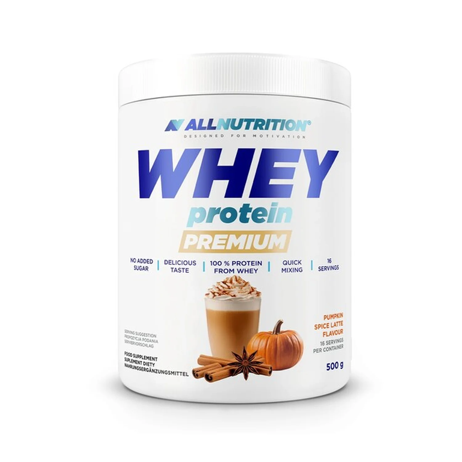 Allnutrition Whey Protein Premium, Pumpkin Spice Latte - 500 grams