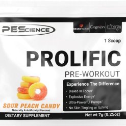 PEScience Prolific, Sour Peach Candy - 7 grams (1 serving)