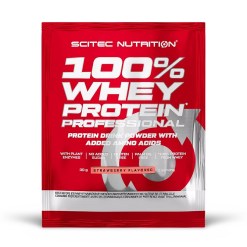 SciTec 100% Whey Protein Professional, Strawberry - 30 grams (1 serving)