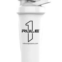 Rule One R1 Outlined Logo Shaker Cup, White - 600 ml.